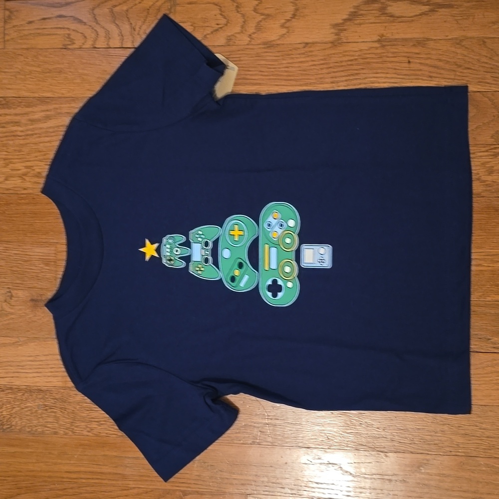 THEREABOUTS BOYS BLUE SHORT SLEEVE GAMER TREE TEE-SHIRT SIZE XS 6/7